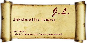 Jakabovits Laura névjegykártya