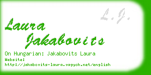 laura jakabovits business card